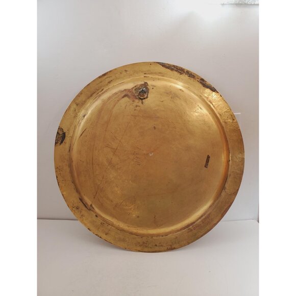 Vintage handmade brass tray for table, large tea tray, Brass handmade tray , tea - Picture 5 of 10